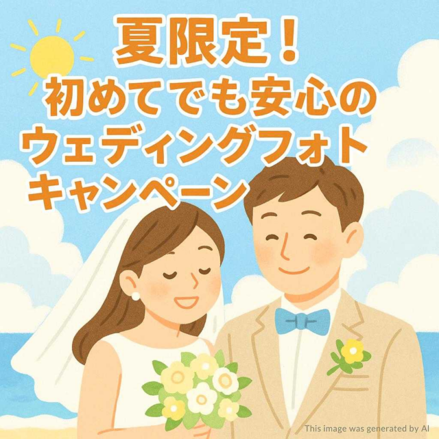 夏限定！初めてでも安心のウェディングフォトキャンペーン