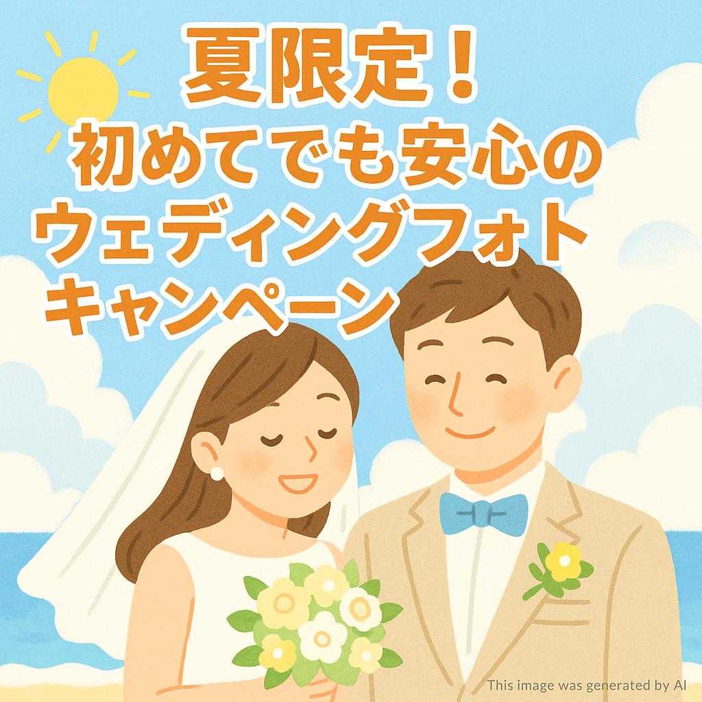 夏限定！初めてでも安心のウェディングフォトキャンペーン