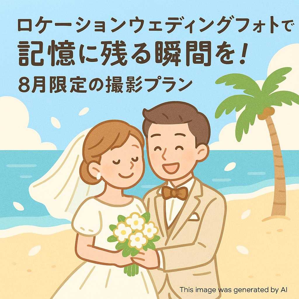 ロケーションウェディングフォトで記憶に残る瞬間を!8月限定の撮影プラン