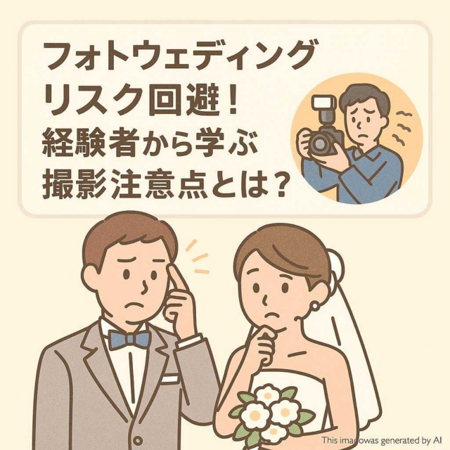 フォトウェディングリスク回避！経験者から学ぶ撮影注意点とは？