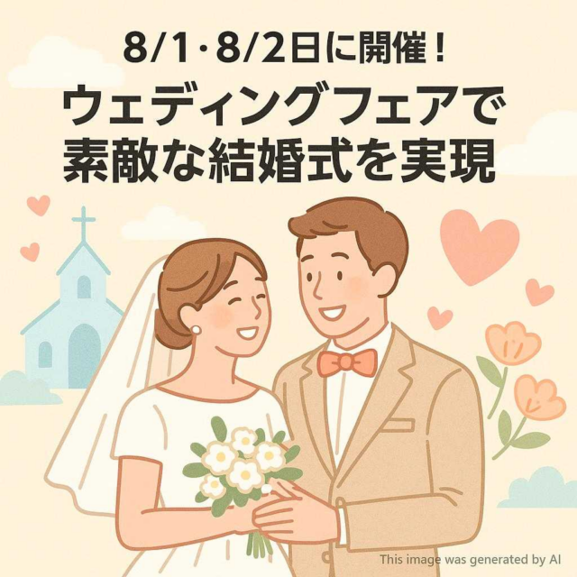 8/1・8/2日に開催！ウェディングフォイトフェアで素敵な結婚式を実現