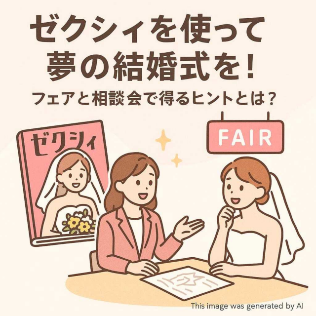 ゼクシィを使って夢の結婚式を！フェアと相談会で得るヒントとは？