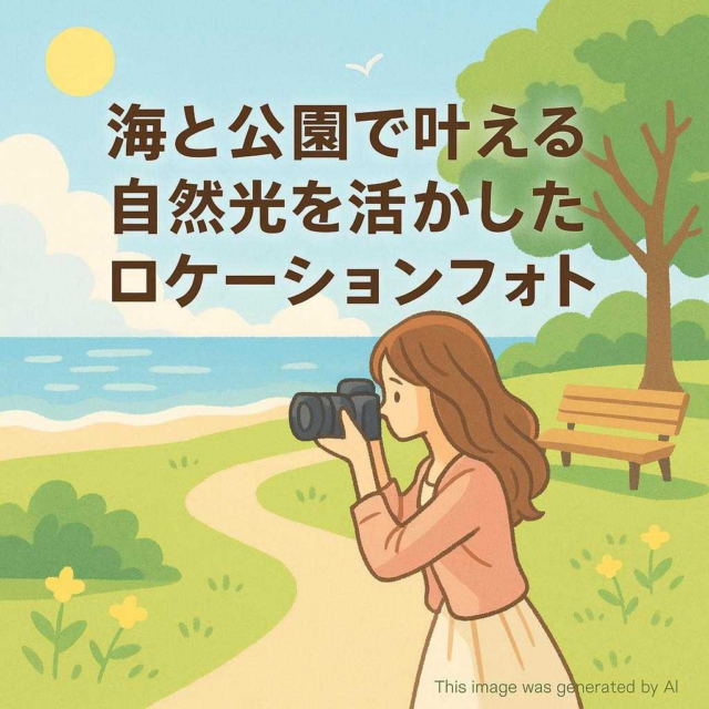 海と公園で叶える自然光を活かしたロケーションフォト