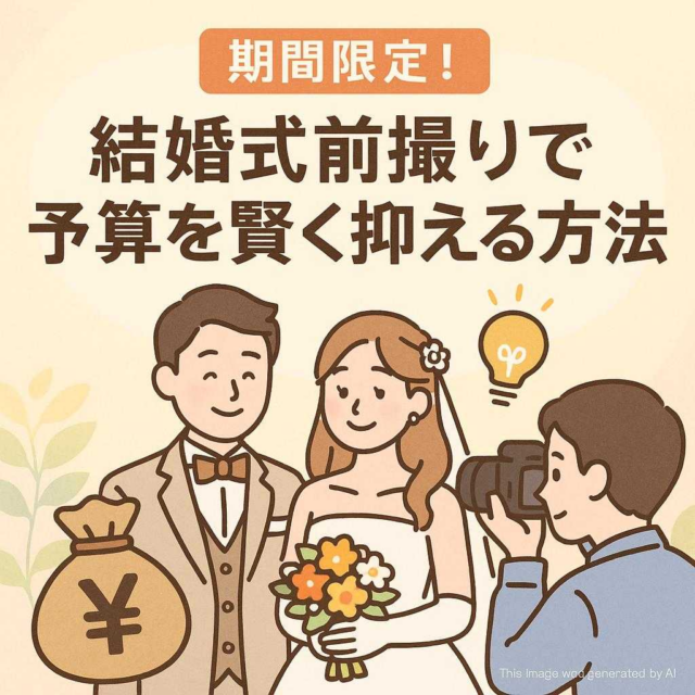 期間限定！結婚式前撮りで予算を賢く抑える方法