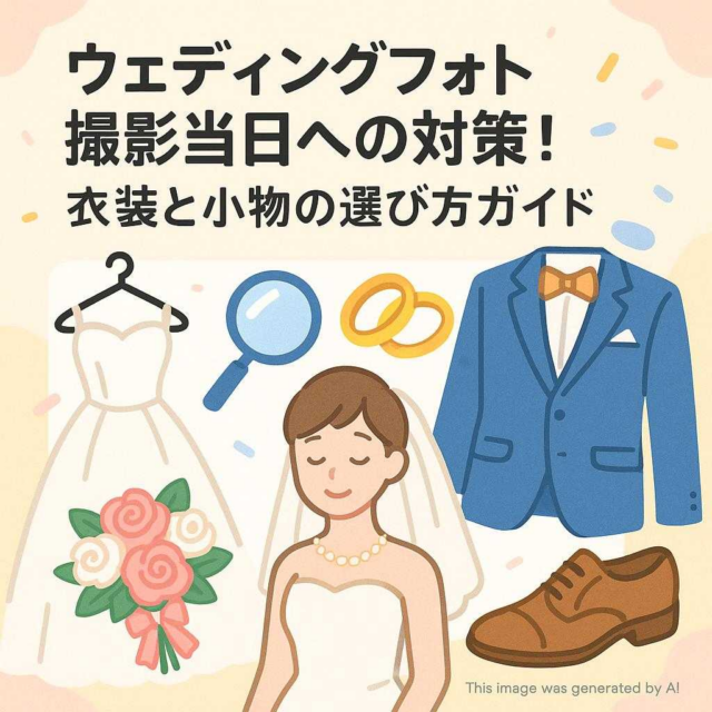 ウェディングフォト撮影当日への対策！衣装と小物の選び方ガイド
