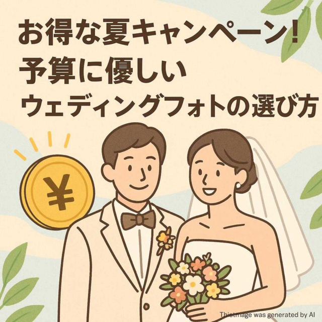 お得な夏キャンペーン！予算に優しいウェディングフォトの選び方