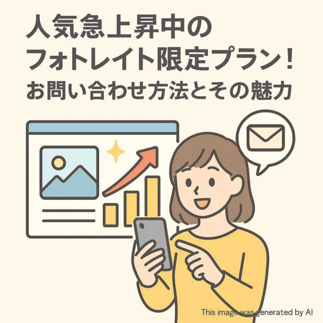 人気急上昇中のフォトレイト限定プラン！お問い合わせ方法とその魅力