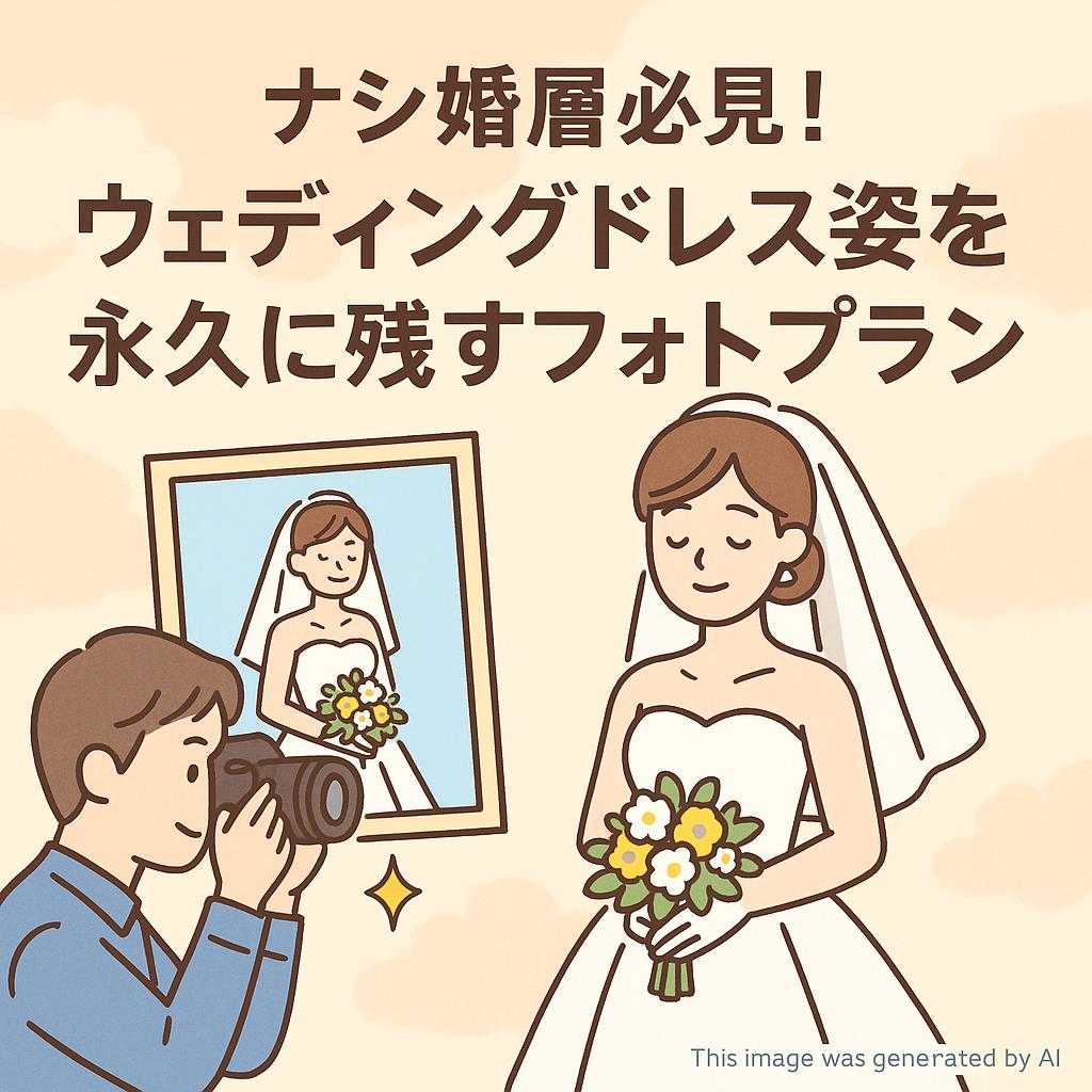 ナシ婚層必見!ウェディングドレス姿を永久に残すフォトプラン