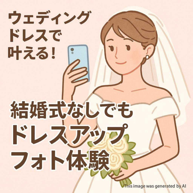 ウェディングドレスで叶える！結婚式なしでもドレスアップフォト体験