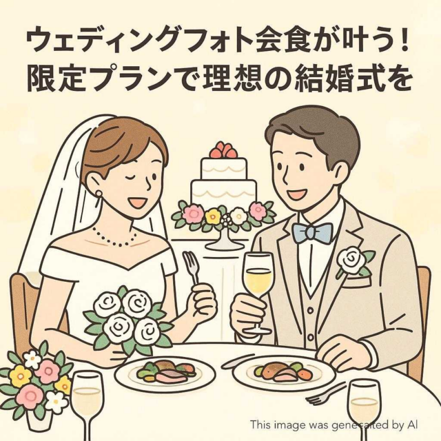 ウェディングフォト会食が叶う！限定プランで理想の結婚式を