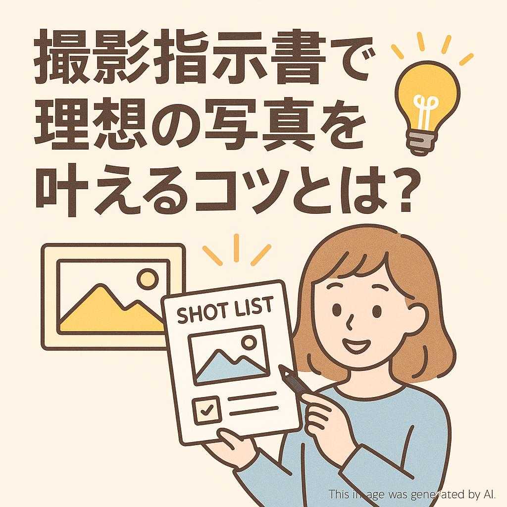 撮影指示書で理想の写真を叶えるコツとは?