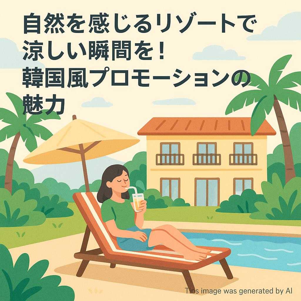 自然を感じるリゾートで涼しい瞬間を!韓国風プロモーションの魅力