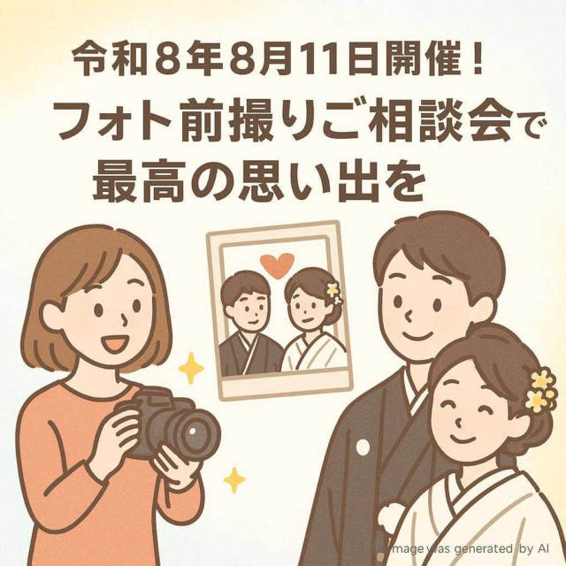 令和8年8月11日開催！フォト前撮りご相談会で最高の思い出を