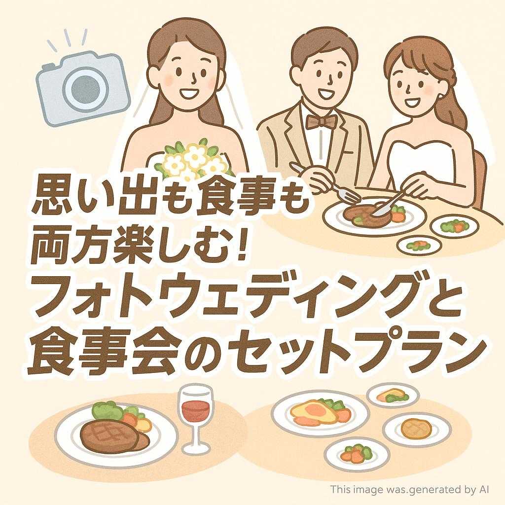 思い出も食事も両方楽しむ！フォトウェディングと食事会のセットプラン
