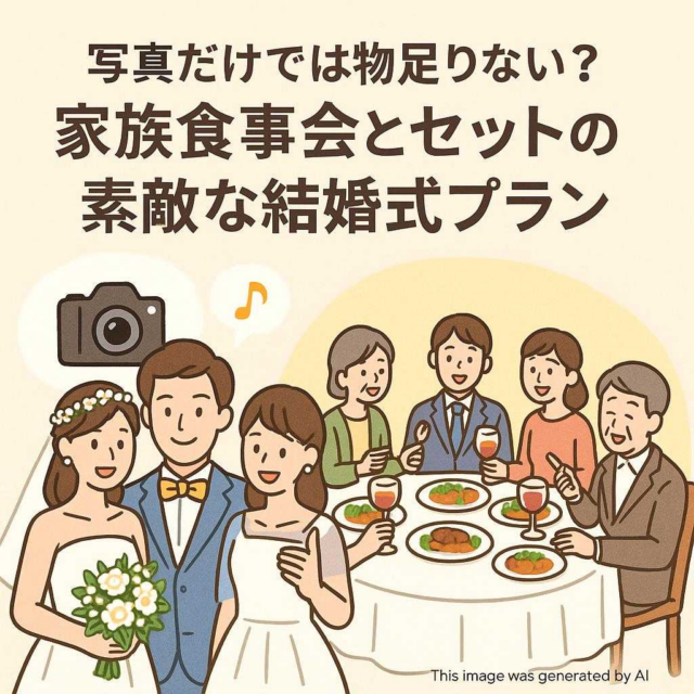 写真だけでは物足りない？家族食事会とセットの素敵な結婚式プラン