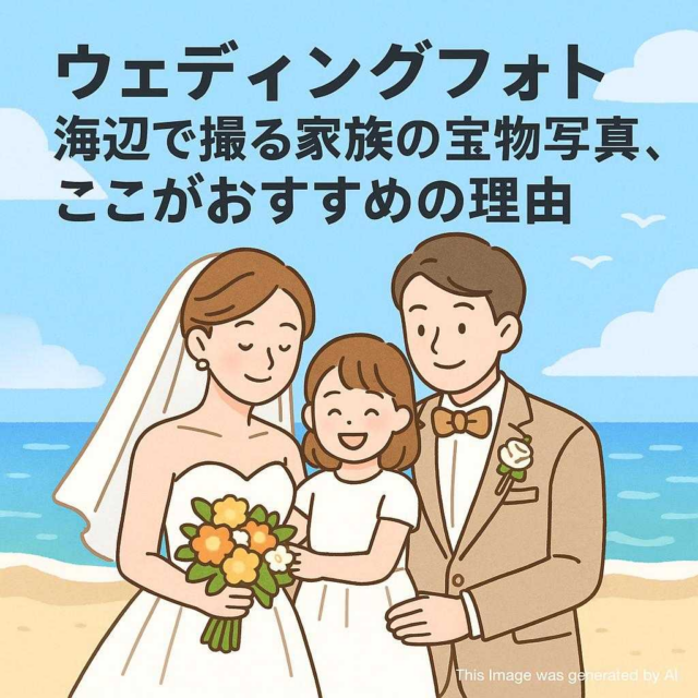 ウェディングフォト海辺で撮る家族の宝物写真、ここがおすすめの理由