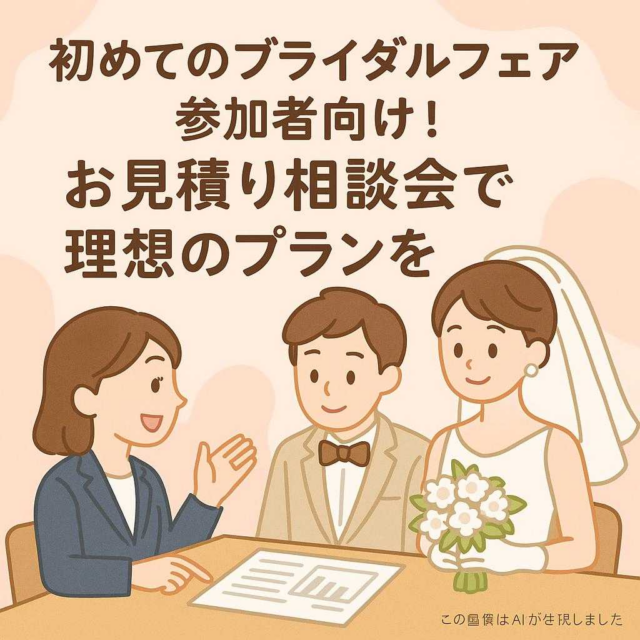 初めてのブライダルフェア参加者向け！お見積り相談会で理想のプランを