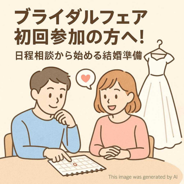 ブライダルフェア初回参加の方へ！日程相談から始める結婚準備