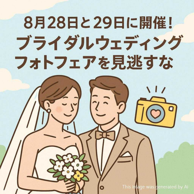８月28日と29日に開催！ブライダルウェディングフォトフェアを見逃すな