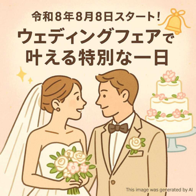 令和8年8月8日スタート！ウェディングフェアで叶える特別な一日