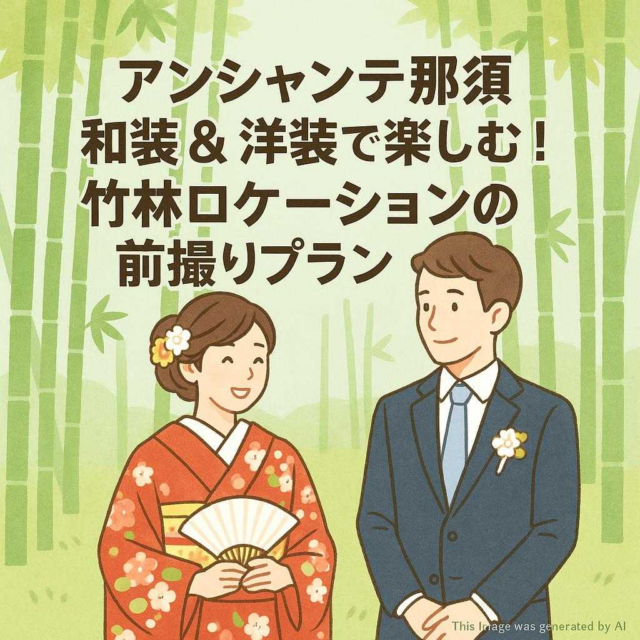 アンシャンテ那須和装＆洋装で楽しむ！竹林ロケーションの前撮りプラン