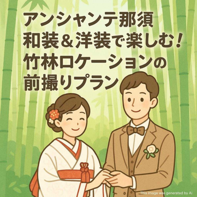 アンシャンテ那須和装＆洋装で楽しむ！竹林ロケーションの前撮りプラン