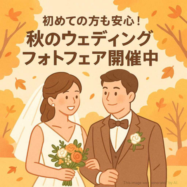 初めての方も安心！秋のウェディングフォトフェア開催中