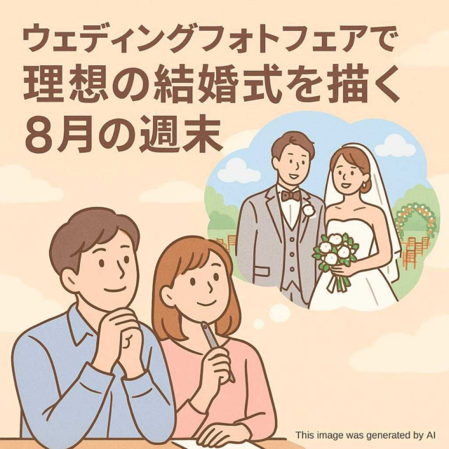 ウェディングフォトフェアで理想の結婚式を描く８月の週末