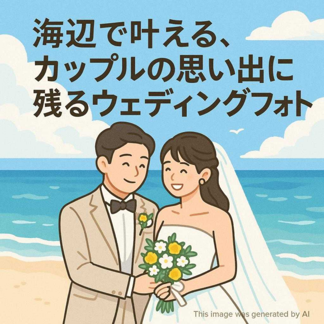 海辺で叶える、カップルの思い出に残るウェディングフォト
