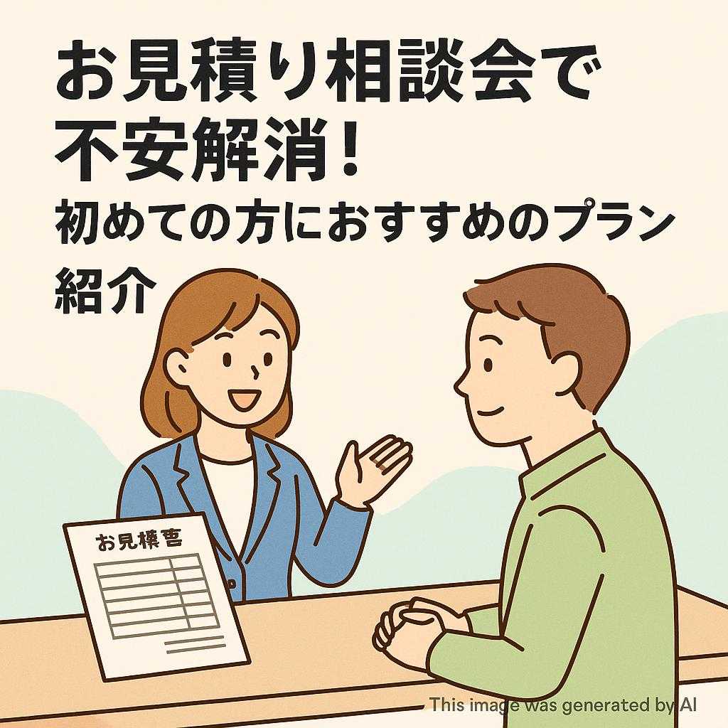 お見積り相談会で不安解消!初めての方におすすめのプラン紹介