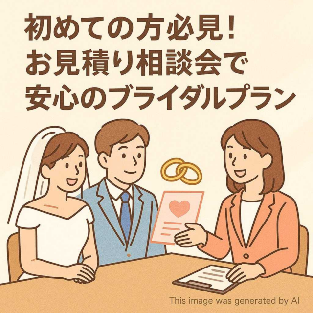 初めての方必見！お見積り相談会で安心のブライダルプランを