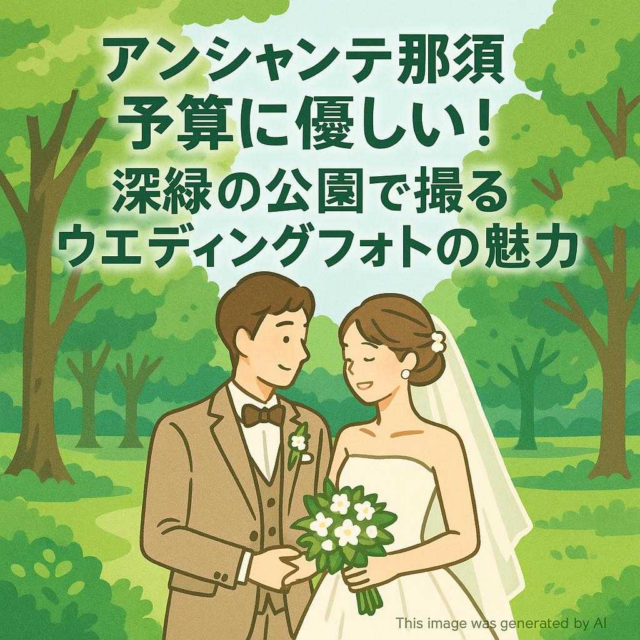 アンシャンテ那須予算に優しい！深緑の公園で撮るウエディングフォトの魅力