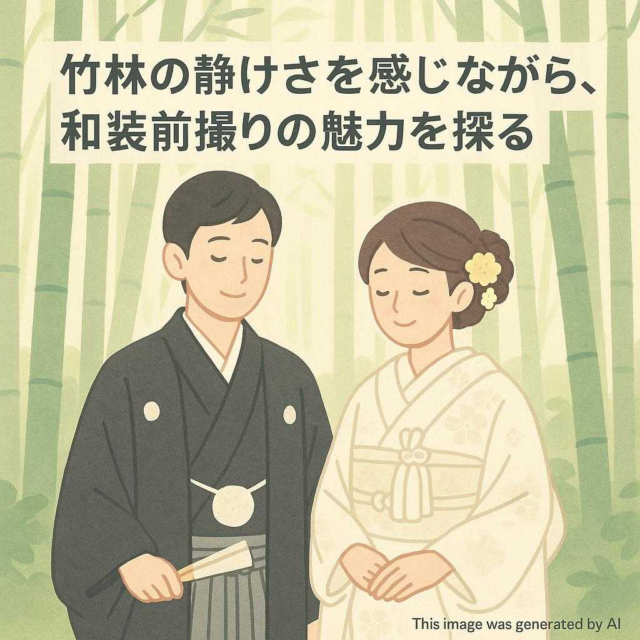 竹林の静けさを感じながら、和装前撮りの魅力を探る