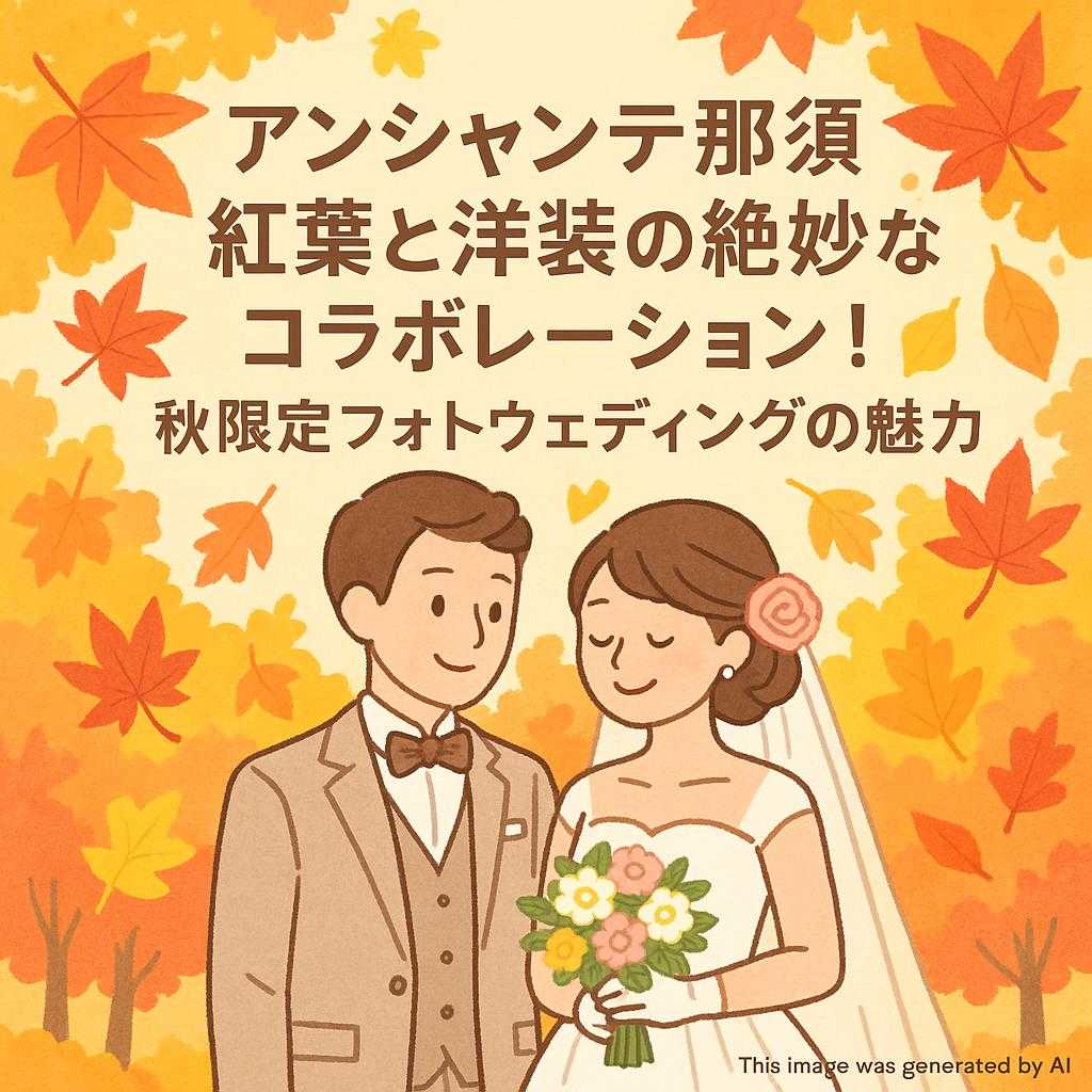 アンシャンテ那須 紅葉と洋装の絶妙なコラボレーション!秋限定フォトウェディングの魅力