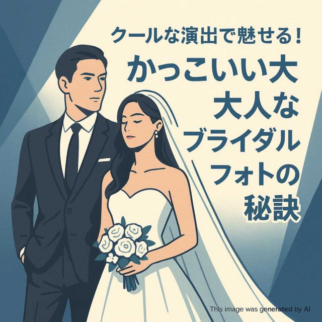 クールな演出で魅せる！かっこいい大人なブライダルフォトの秘訣