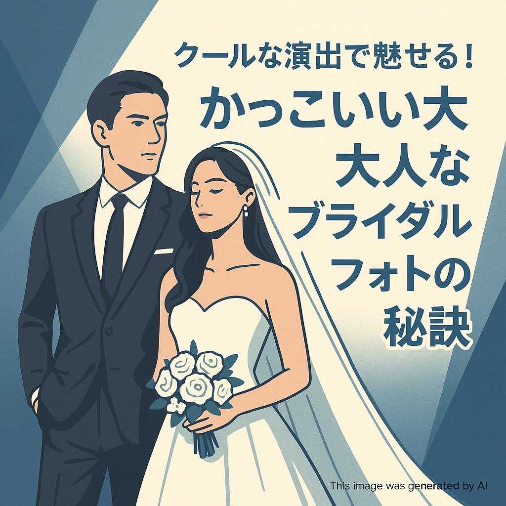 クールな演出で魅せる！かっこいい大人なブライダルフォトの秘訣