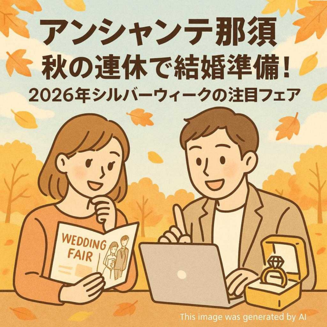 アンシャンテ那須 秋の連休で結婚準備！2026年シルバーウィークの注目フェア