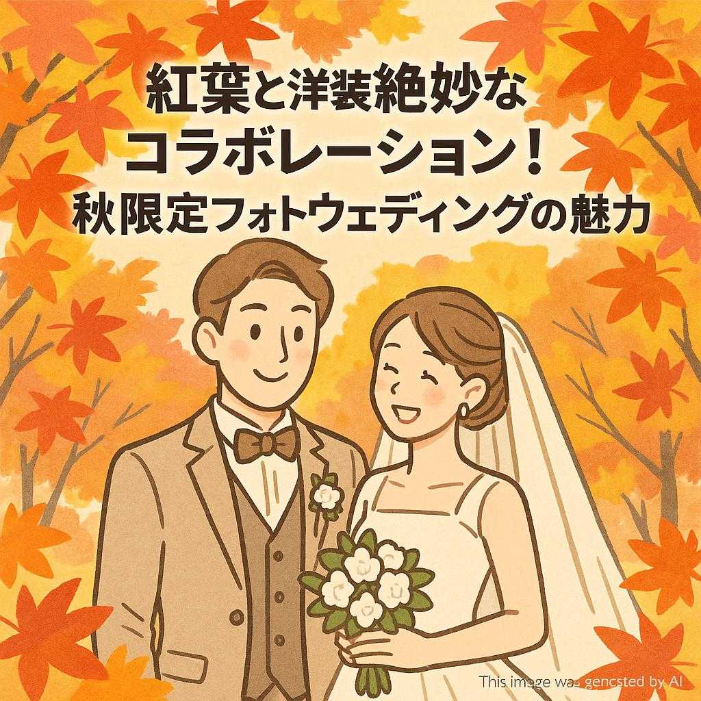 紅葉と洋装の絶妙なコラボレーション！秋限定フォトウェディングの魅力