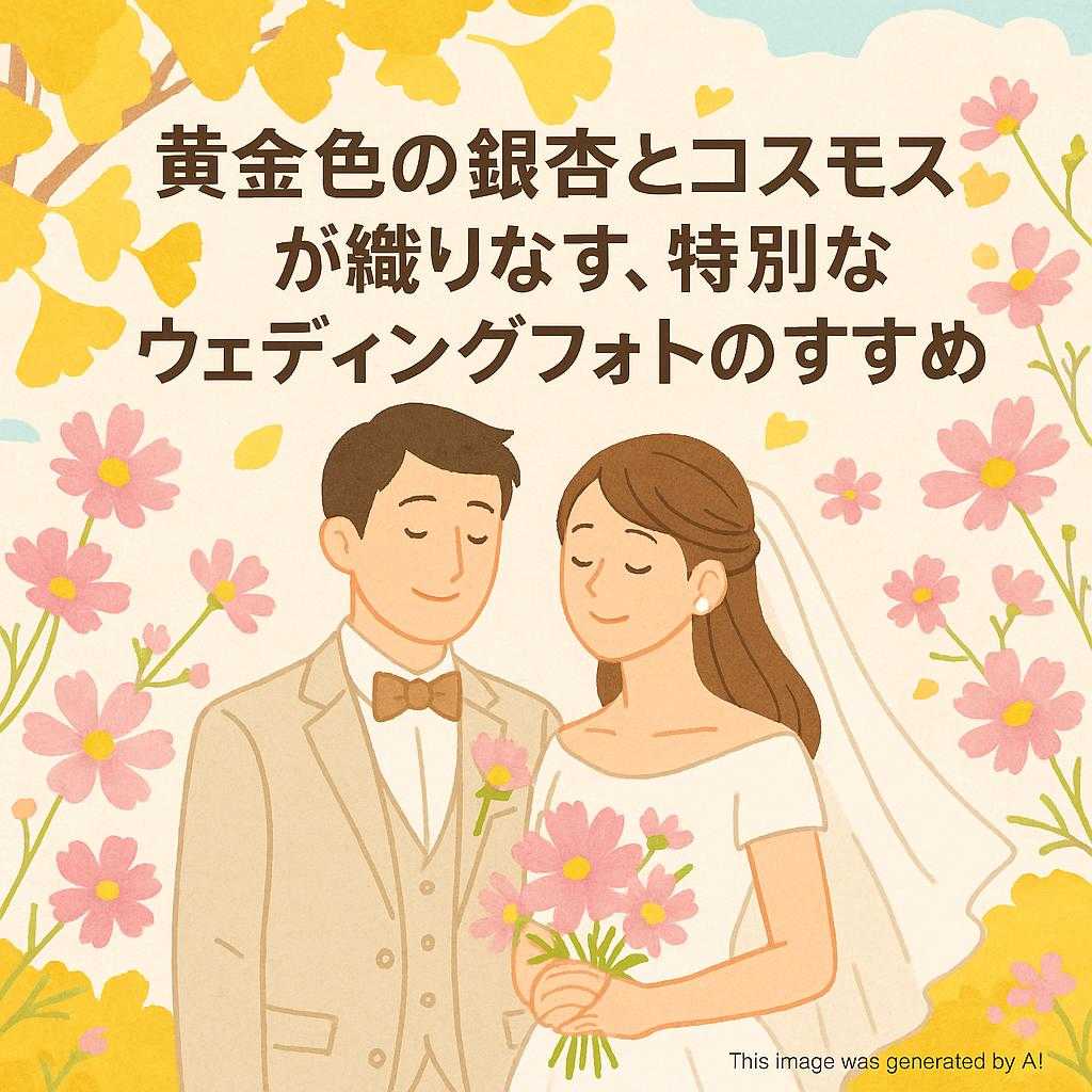 黄金色の銀杏とコスモスが織りなす、特別なウェディングフォトのすすめ