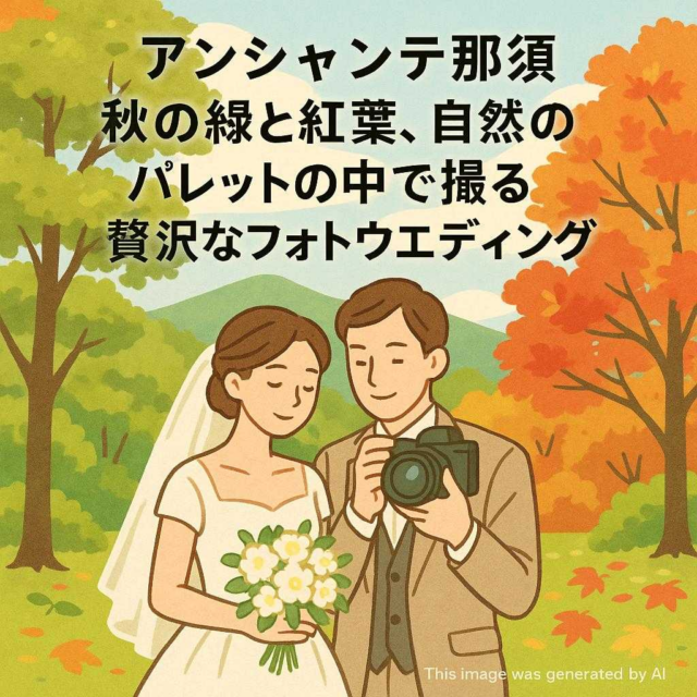 アンシャンテ那須 秋の緑と紅葉、自然のパレットの中で撮る贅沢なフォトウェディング