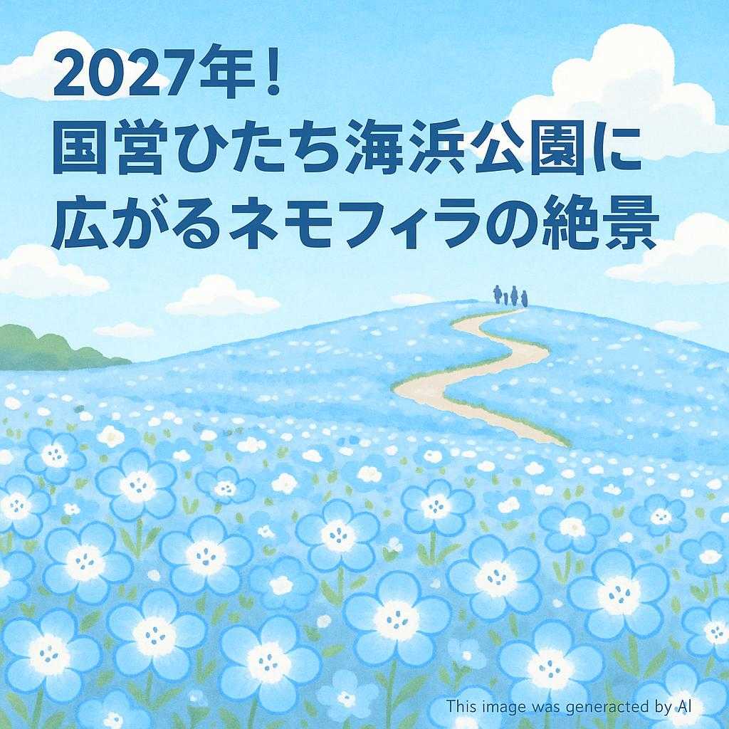 2027年！国営ひたち海浜公園に広がるネモフィラの絶景