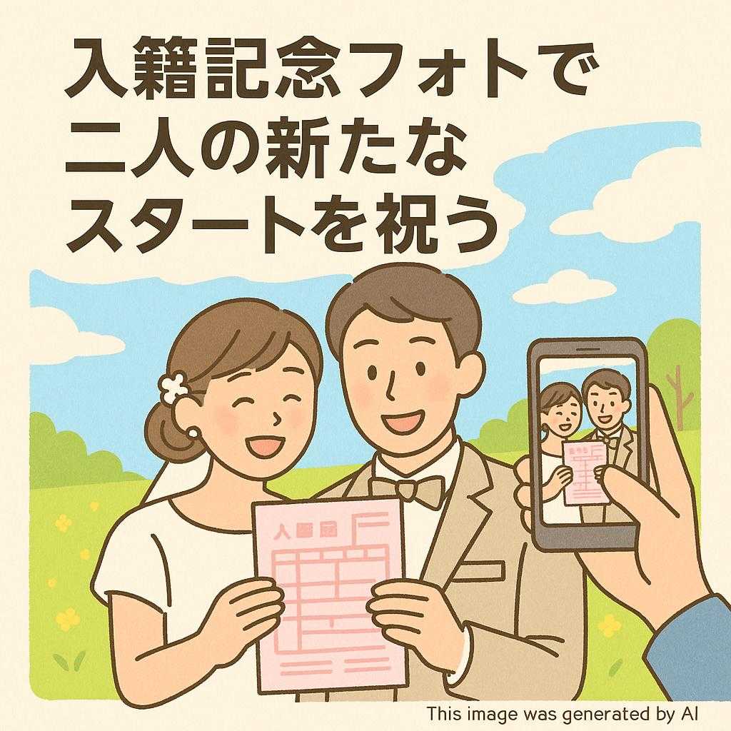 入籍記念フォトで二人の新たなスタートを祝う