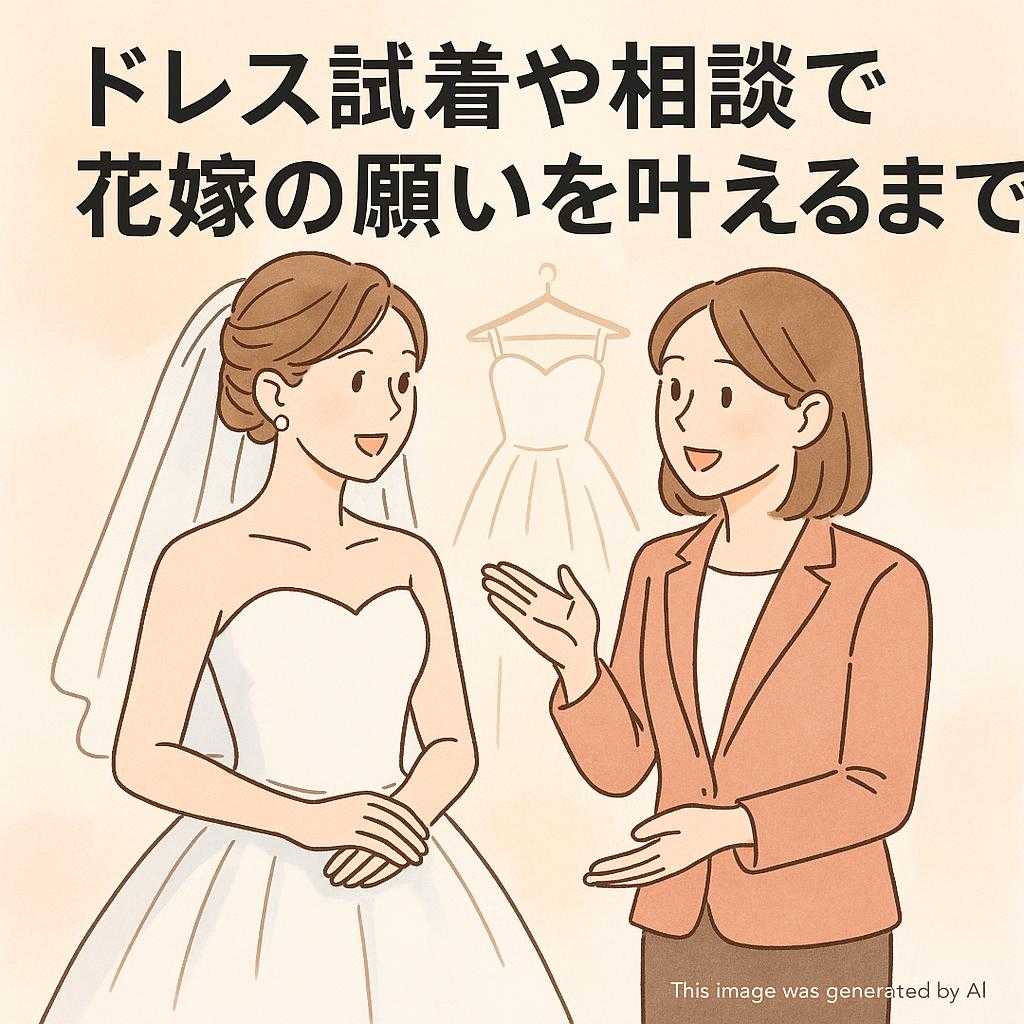 ドレス試着や相談で花嫁の願いを叶えるまで