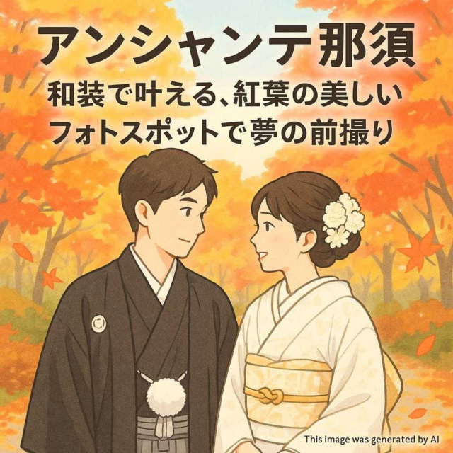 アンシャンテ那須 和装で叶える、紅葉の美しいフォトスポットで夢の前撮り