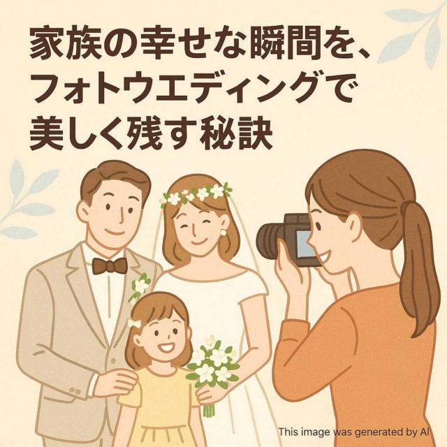 家族の幸せな瞬間を、フォトウエディングで美しく残す秘訣