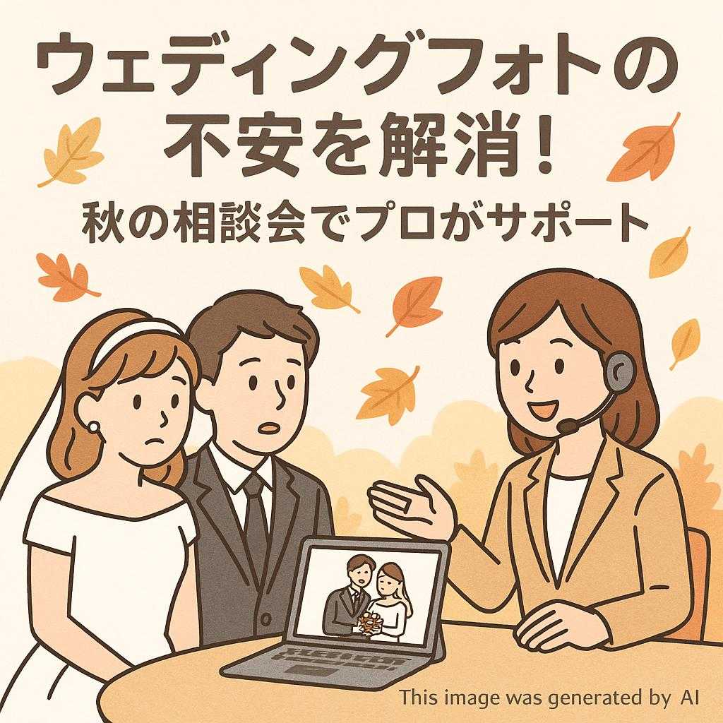 ウェディングフォトの不安を解消！秋の相談会でプロがサポート