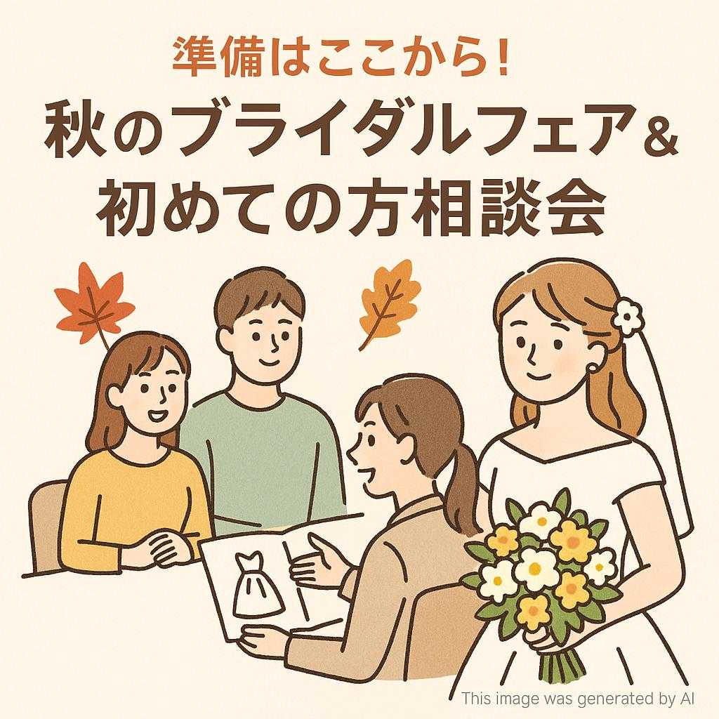 準備はここから！秋のブライダルフェア＆初めての方相談会
