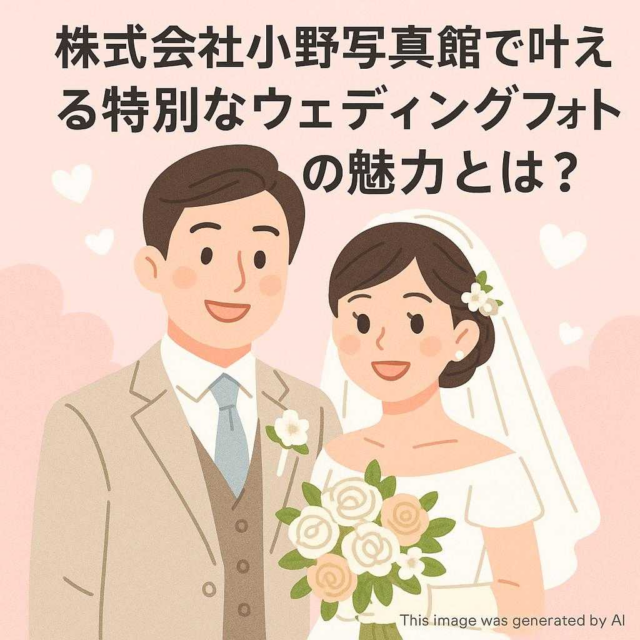 株式会社小野写真館で叶える特別なウェディングフォトの魅力とは？