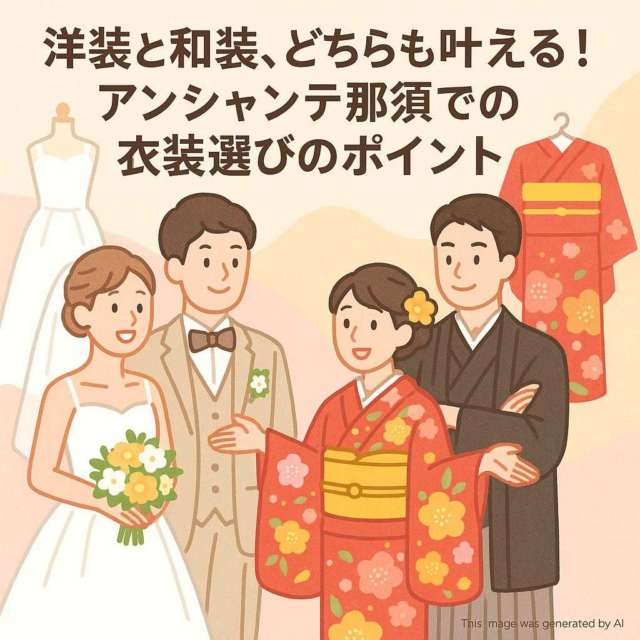 洋装と和装、どちらも叶える！アンシャンテ那須での衣装選びのポイント