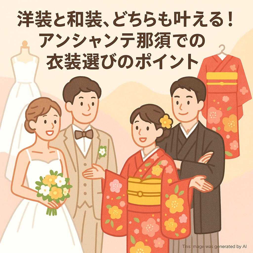 洋装と和装、どちらも叶える!アンシャンテ那須での衣装選びのポイント